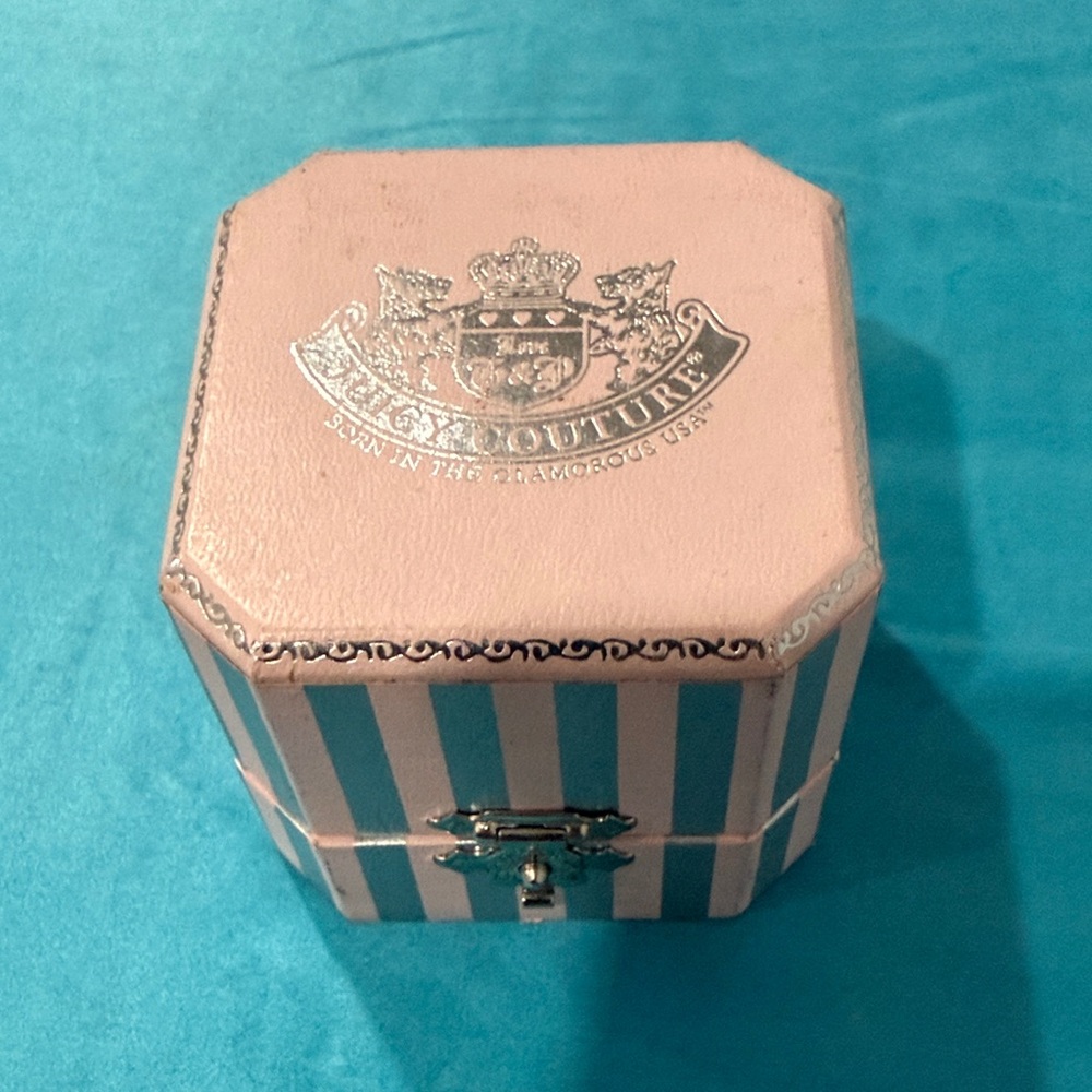 Juicy Couture Pink and White Striped Box
